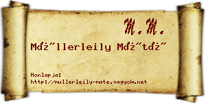 Müllerleily Máté névjegykártya